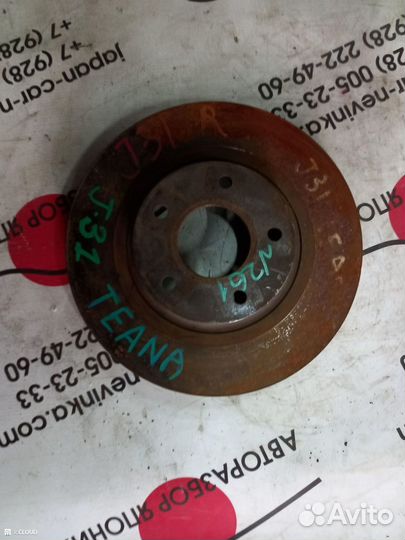Тормозной диск на nissan teana J31