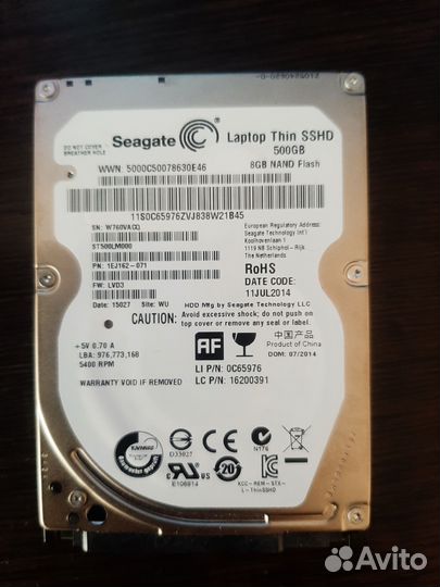 Жесткие диски hdd 2.5 для ноутбука