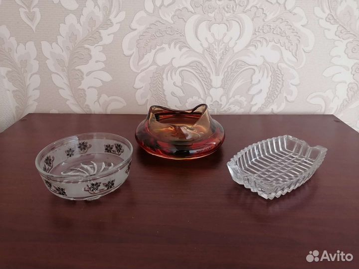 Пепельницы СССР стекло, хрусталь