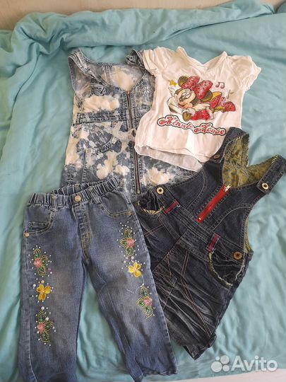 Вещи пакетом детские, девочке 4- 5 лет
