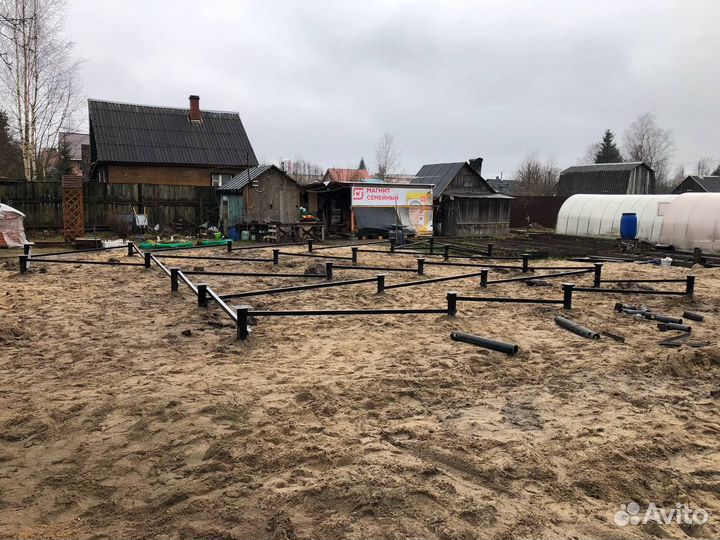 Фундамент для террасы из винтовых свай