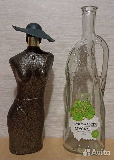 Бутылки для декора