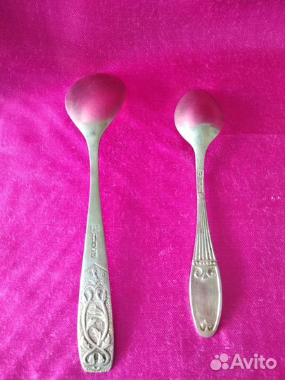 Десертная и чайная ложки Мельхиор СССР в коллекцию