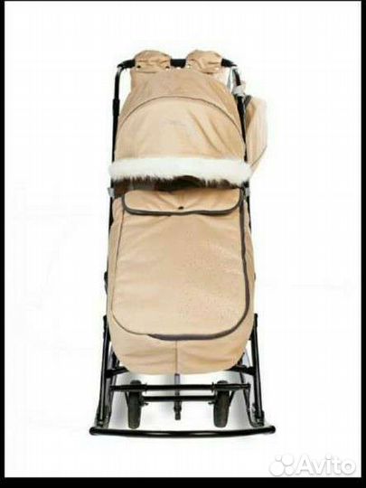 Детские санки коляска с колесами