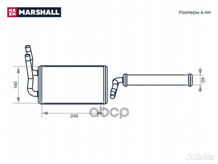 Радиатор отопителя Ford Transit VII 06- (M49911
