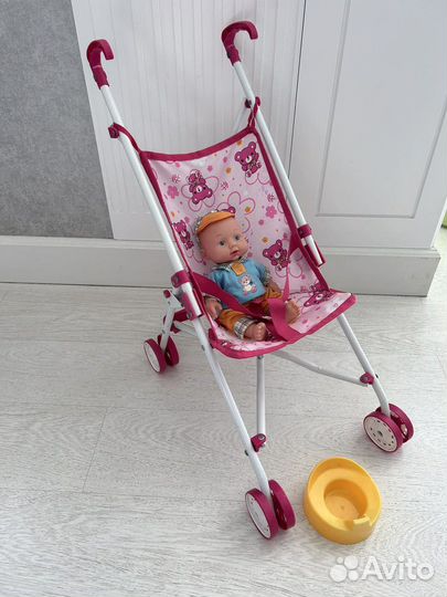 Кукла переноска и коляска ванна для кукол пупсик