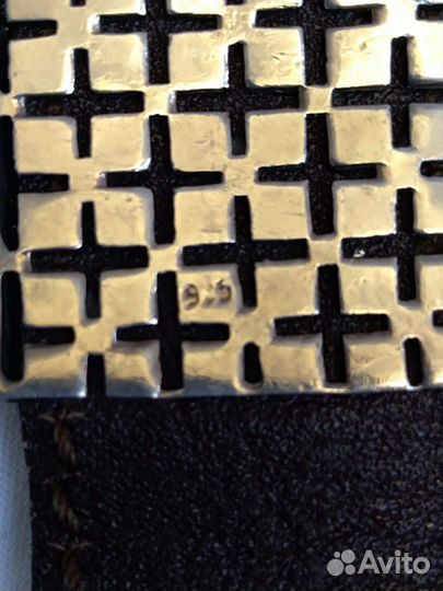 Браслет кожа, перламутр