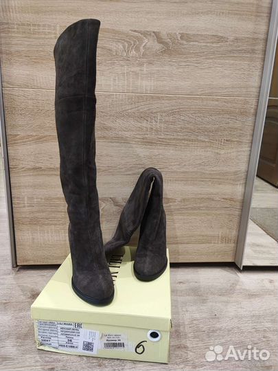 Замшевые ботфорты женские 36 размер новые