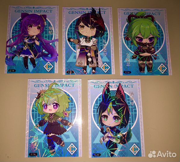 Коллекционные карточки геншин