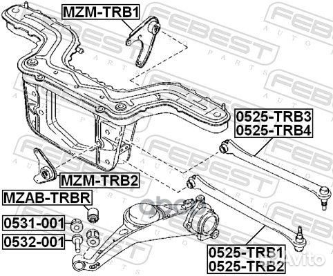 Сайлентблок задн рычага mazda tribute EP 2000-2