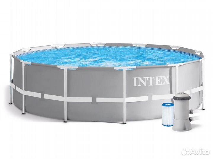 Каркасный бассейн Intex 366x122 см + ф/насос, лест