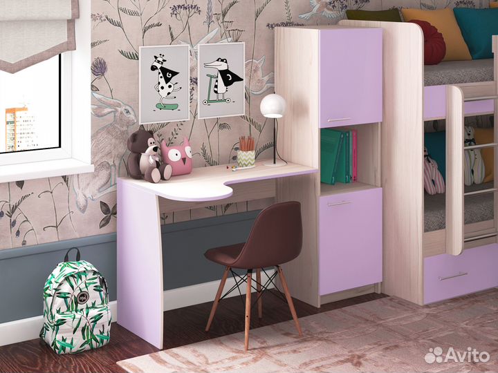 Стол компьютерный со стеллажом Лаворо