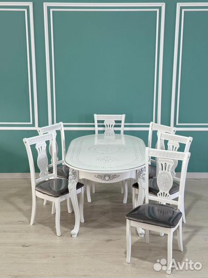 Комплект стол 6 стульев