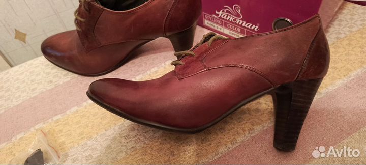 Ботильоны натуральная кожа 37 размер, носила на 38