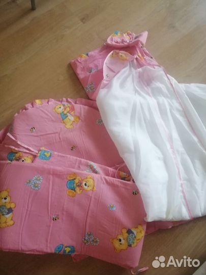 Балдахин и бортики в детскую кроватку