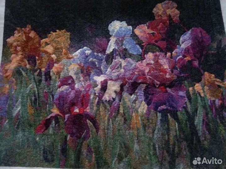 Вышивка крестом, ирисы