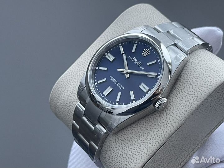 Часы rolex oyster perpetual 41 blue dial