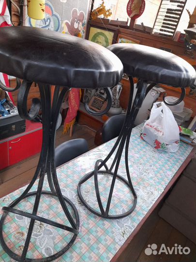Винтажные стулья барные 2шт. 80см высота