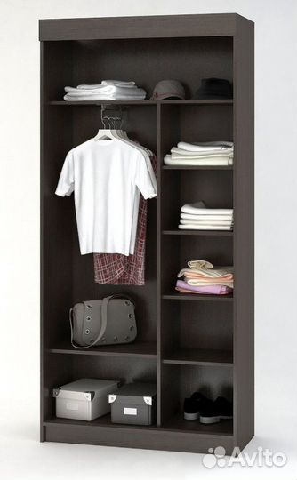 Новый шкаф-купе Андрей Эконом венге