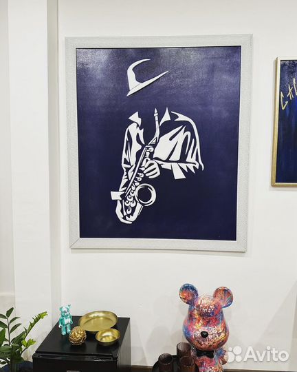 Картина с элементами балельефа 100*110