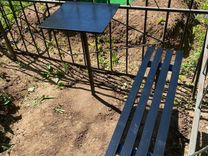 Комплект скамейка и стол на кладбище