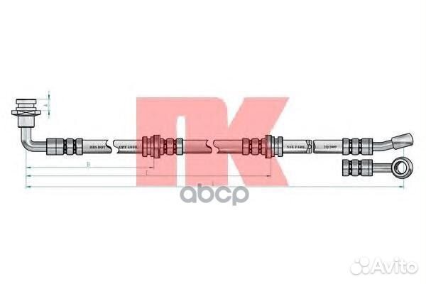 Шланг тормозной Suzuki Vitara 88-99 855209 Nk