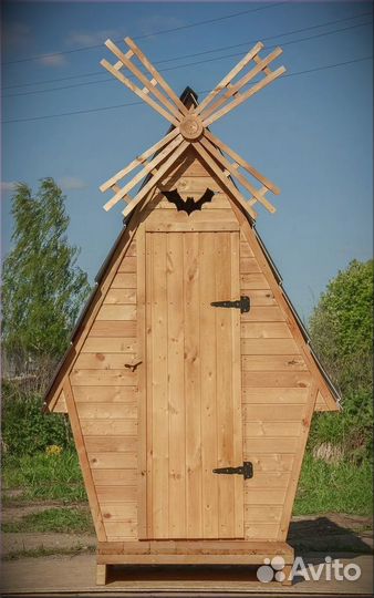 Дачный туалет деревянный Х212
