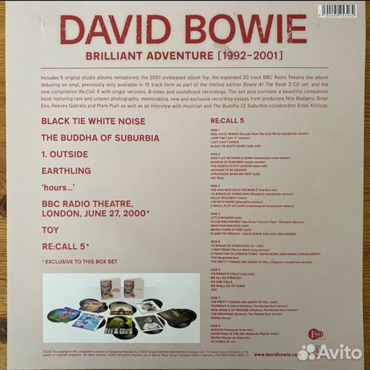 David Bowie – Brilliant Adventure 1992-2001 18LP