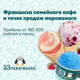 Франшиза семейного кафе и точек продаж мороженого