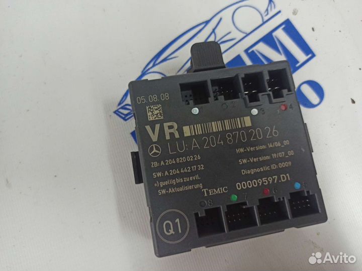 Блок управления двери Mercedes C-class w204