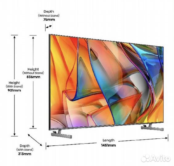 Телевизор Hisense 65U6KQ чек/гарантия