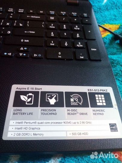 Ноутбук acer aspire Е 15 start