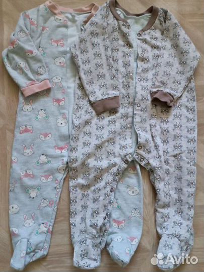 Теплые детские вещи пакетом 80-86-92