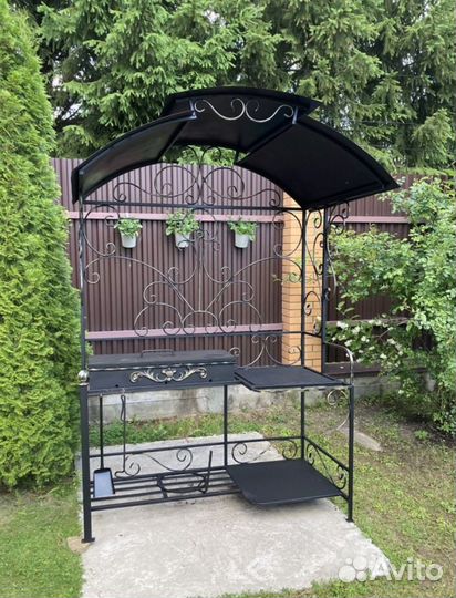 Мангал с крышей