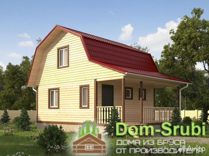 Карабаново-Хорошая надёжная Баня из бруса Б-23 6х8