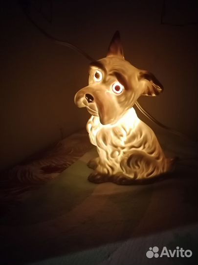 Светильник Гдр СССР фарфор собачка