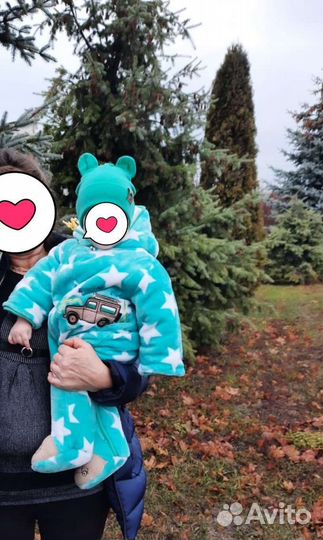 Комбинезон детский бирюзовый