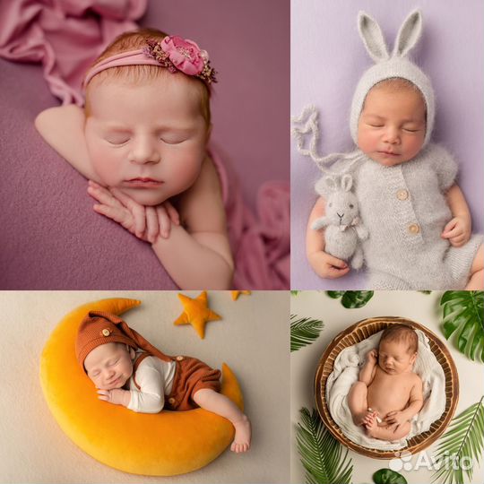 Фотосессия ньюборн новорожденного годика