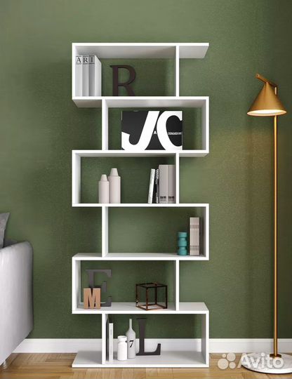 Стеллаж деревянный белый