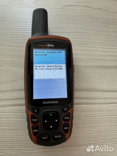 Garmin GpsMap 64s в упаковке состояние ноаого