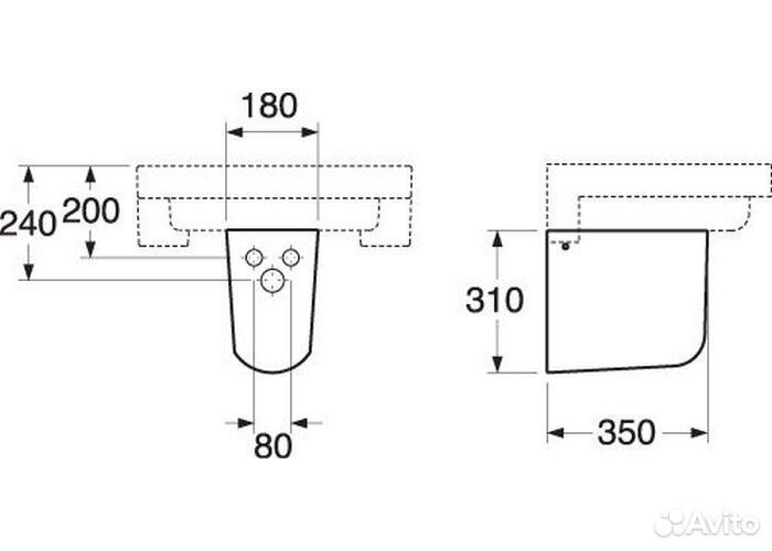 Полупьедестал Gustavsberg Artic GB1149300100