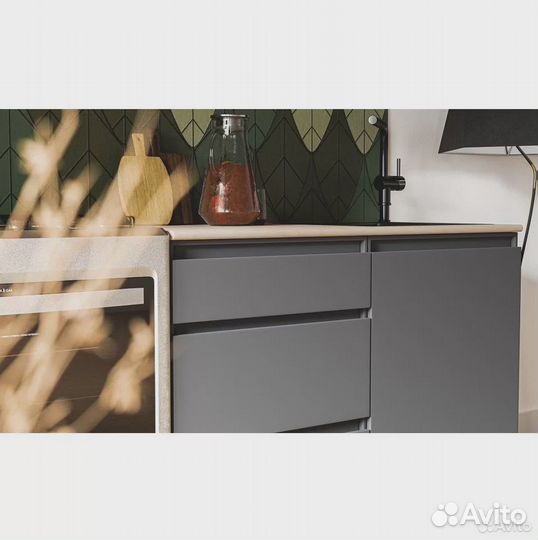 Кухня Денвер Графит 1,6 м