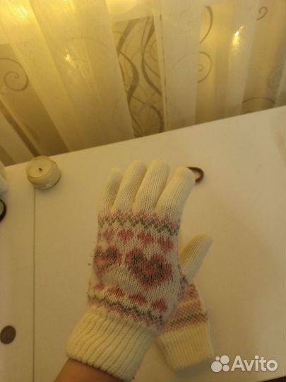 Перчатки теплые женские