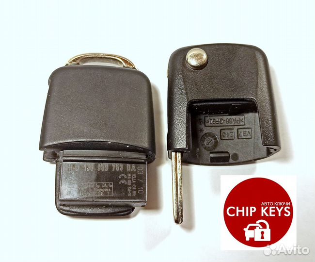 Ключ зажигания Skoda Octavia Fabia. 1J0 959 753 DA