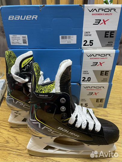 Коньки bauer vapor 3x jr и yth хоккейные