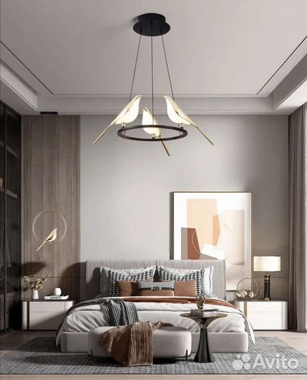 Новые люстра бра светильники с птичками nomi