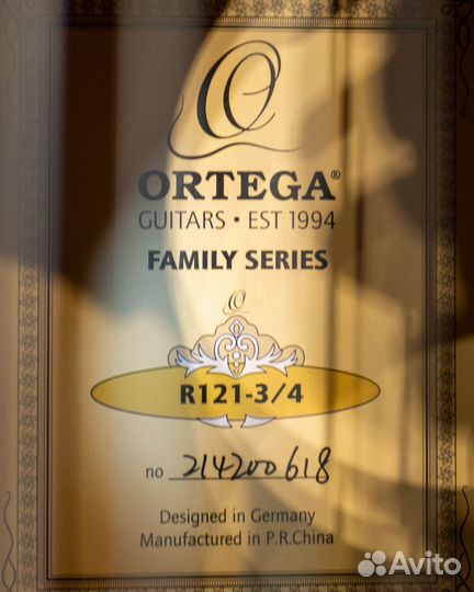 Ortega R121-3/4 Family Series Классическая гитара