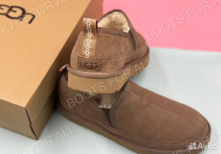 Мужские слипоны с мехом короткие