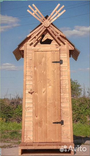 Дачный туалет деревянный Ю101