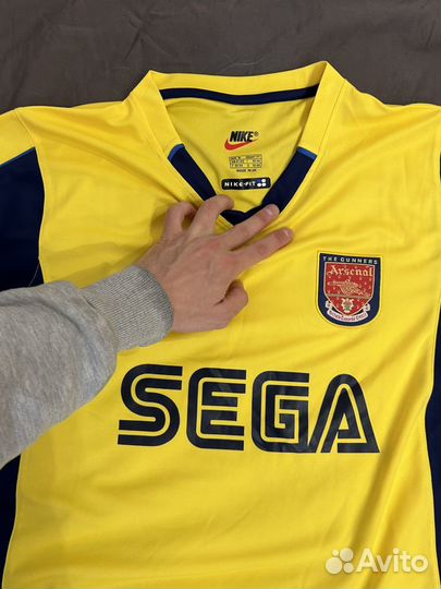 Arsenal Sega 1999-2000 футбольное джерси форма